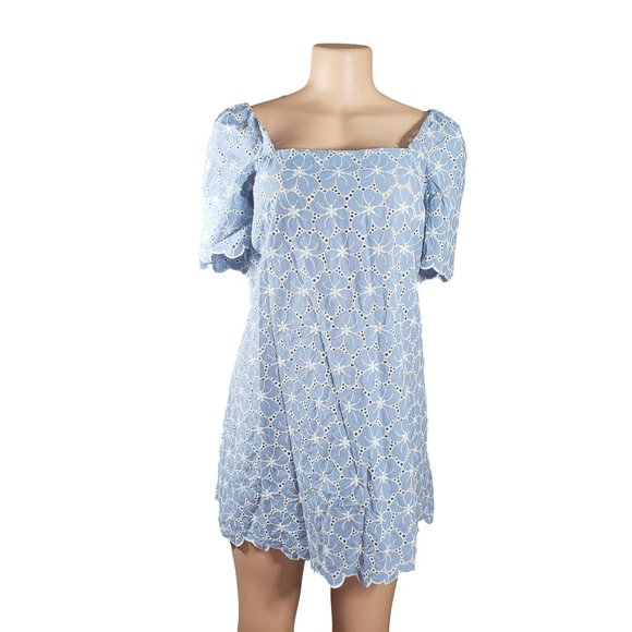 Women's Spring Summer Floral Baby Blue ZARA Dress Small - Picture 3 of 7